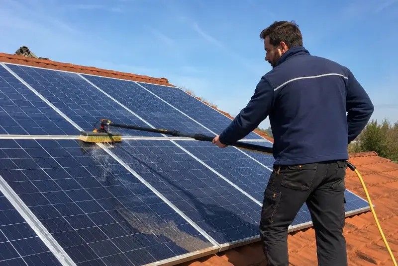 Nettoyage et entretien de panneaux solaires à Mondavezan